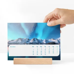 Brighton Calendar with Wooden Stand