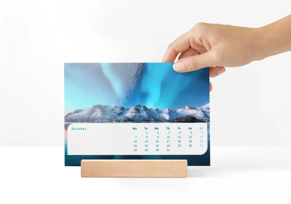Brighton Calendar with Wooden Stand